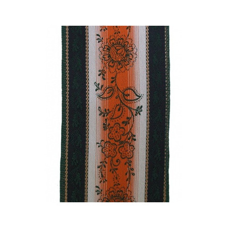 cinta de seda verde-naranja