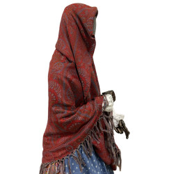 MANTÓN 8 PUNTAS ROJO- AZUL