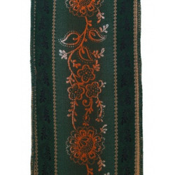 cinta de seda verde-naranja