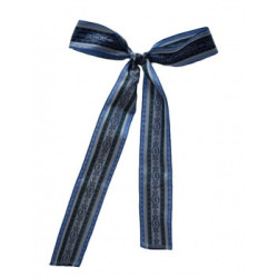 cinta de seda azul-plata