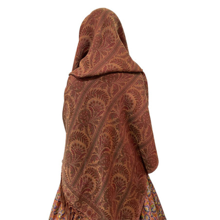 MANTÓN 8 PUNTAS NARANJA-ROJO