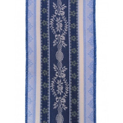 cinta de seda azul-plata