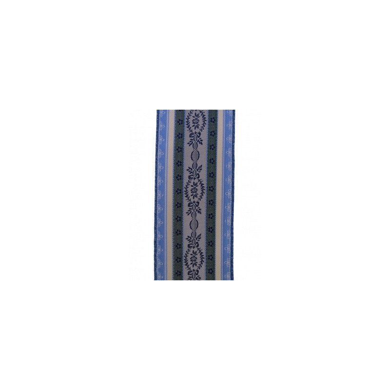 cinta de seda azul-plata