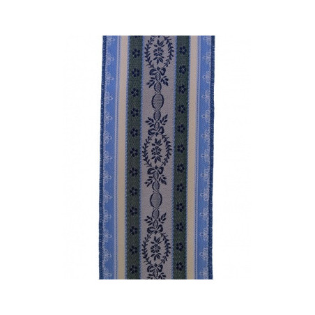 cinta de seda azul-plata