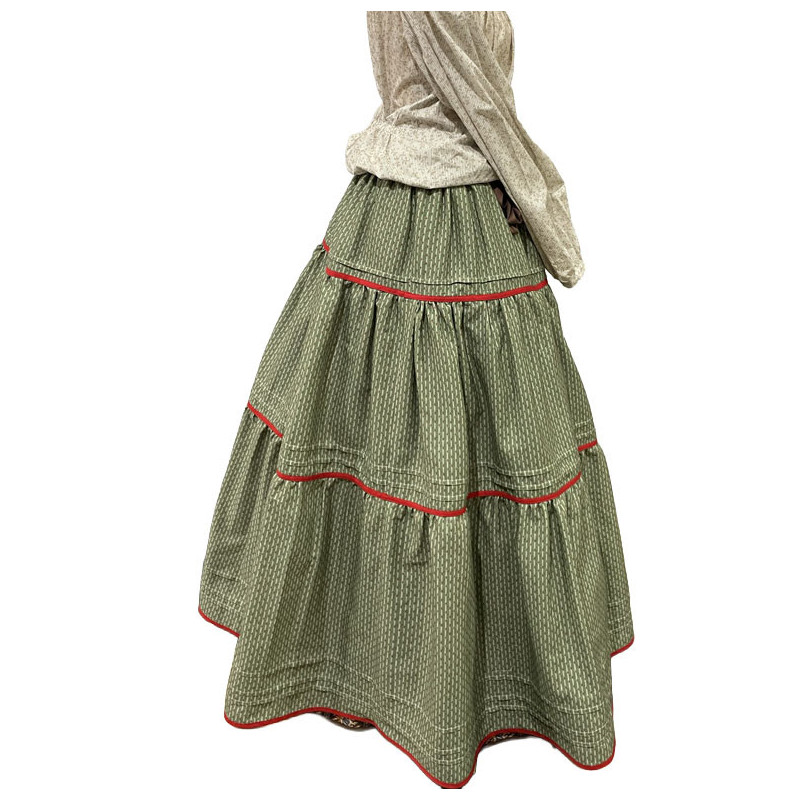 ENAGUA RAYAS VERDES-BLANCAS