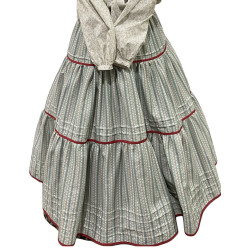 ENAGUA RAYAS BLANCAS-AZUL MARINO