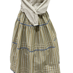 ENAGUA RAYAS MOSTAZAS- AZUL PLOMO