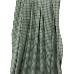 TELA CUADROS VERDE BOTELLA Y BLANCO