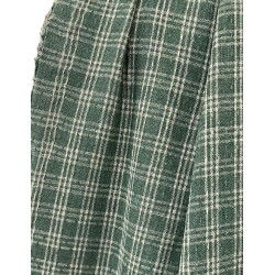 TELA CUADROS VERDE BOTELLA Y BLANCO