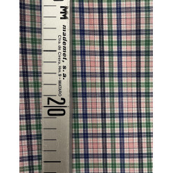 TELA CUADROS AZULONES Y ROSA