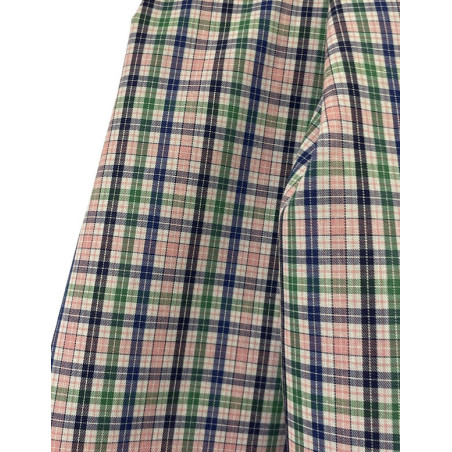 TELA CUADROS AZULONES Y ROSA