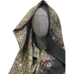 MANTÓN 8 PUNTAS ESTAMPADO NEGRO