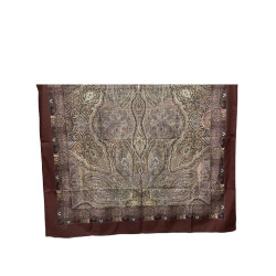 MANTÓN 8 PUNTAS ESTAMPADO GRANATE