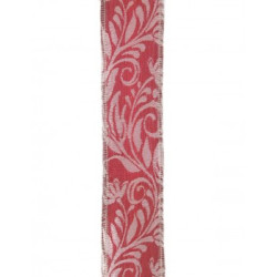 cinta de seda rosa-plata