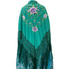 MANTÓN MANILA VERDE AGUA LILAS