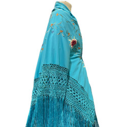 MANTÓN MANILA TURQUESA COLORES