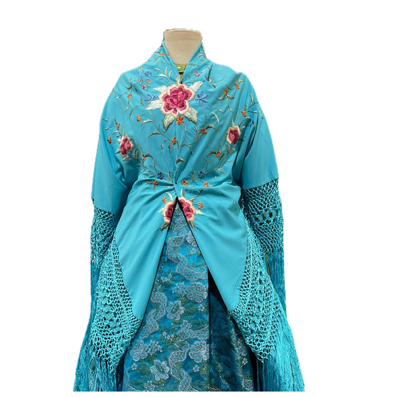MANTÓN MANILA TURQUESA COLORES