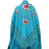MANTÓN MANILA TURQUESA COLORES