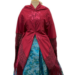 MANTÓN MANILA GRANATE AL TONO