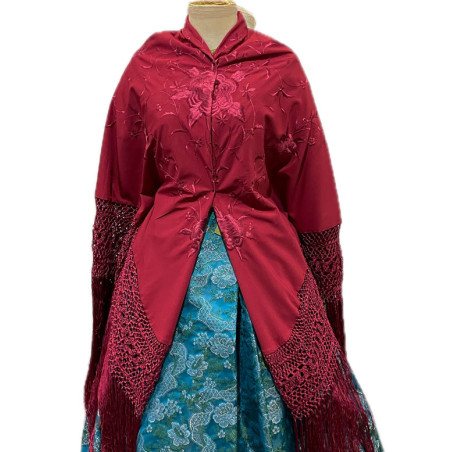 MANTÓN MANILA GRANATE AL TONO