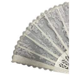 ABANICO PERICÓN BLANCO BLONDA