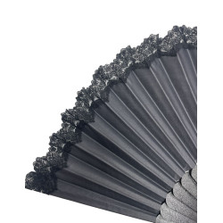 ABANICO PERICÓN NEGRO BLONDA
