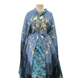 MANTÓN MANILA AZUL PLOMO COLORES