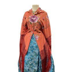 MANTÓN MANILA AZUL PLOMO COLORES