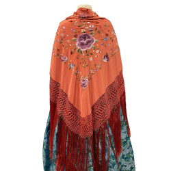 MANTÓN MANILA AZUL PLOMO COLORES