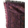 PAÑUELO DE SEDA NEGRO FUCSIA-ROJO