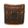 PAÑUELO DE SEDA NEGRO ROJO-ORO