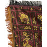 PAÑUELO DE SEDA NEGRO ROJO-ORO