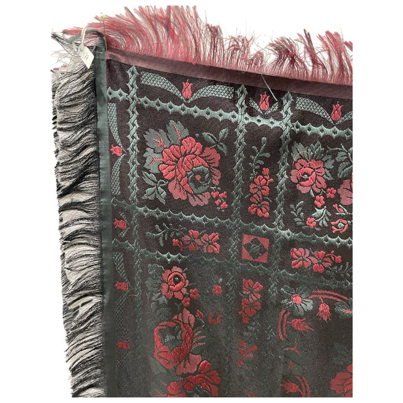 PAÑUELO DE SEDA NEGRO FUCSIA-AZUL