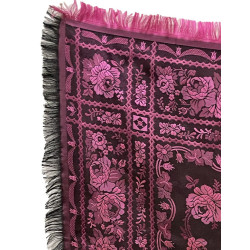 PAÑUELO DE SEDA NEGRO FUCSIA-FUCSIA