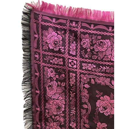 PAÑUELO DE SEDA NEGRO FUCSIA-FUCSIA