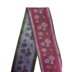CINTA FUCSIA FLOR AZUL
