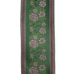 CINTA VERDE FLOR ROSA