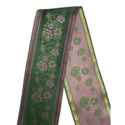 CINTA VERDE FLOR ROSA