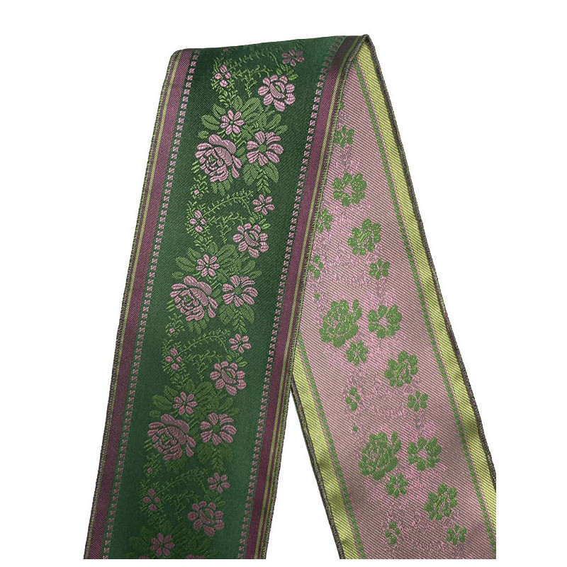 CINTA VERDE FLOR ROSA