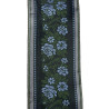 CINTA NEGRA FLOR AZUL