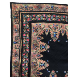 mantón estampado pajaritos negro