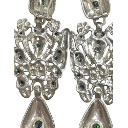 PENDIENTE MARIPOSA PLATA VERDE