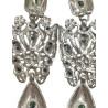 PENDIENTE MARIPOSA PLATA VERDE