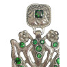 PENDIENTE MARIPOSA PLATA VERDE