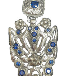 PENDIENTE MARIPOSA PLATA AZUL