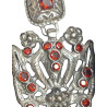PENDIENTE MARIPOSA PLATA GRANATE
