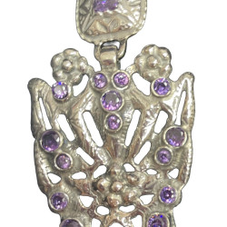 PENDIENTE MARIPOSA PLATA MORADO