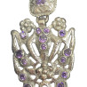 PENDIENTE MARIPOSA PLATA MORADO