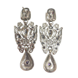 PENDIENTE MARIPOSA PLATA MORADO